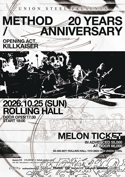 METHOD : 20YEARS ANNIVERSARY 2026.10.25 - 2026.10.25 롤링홀